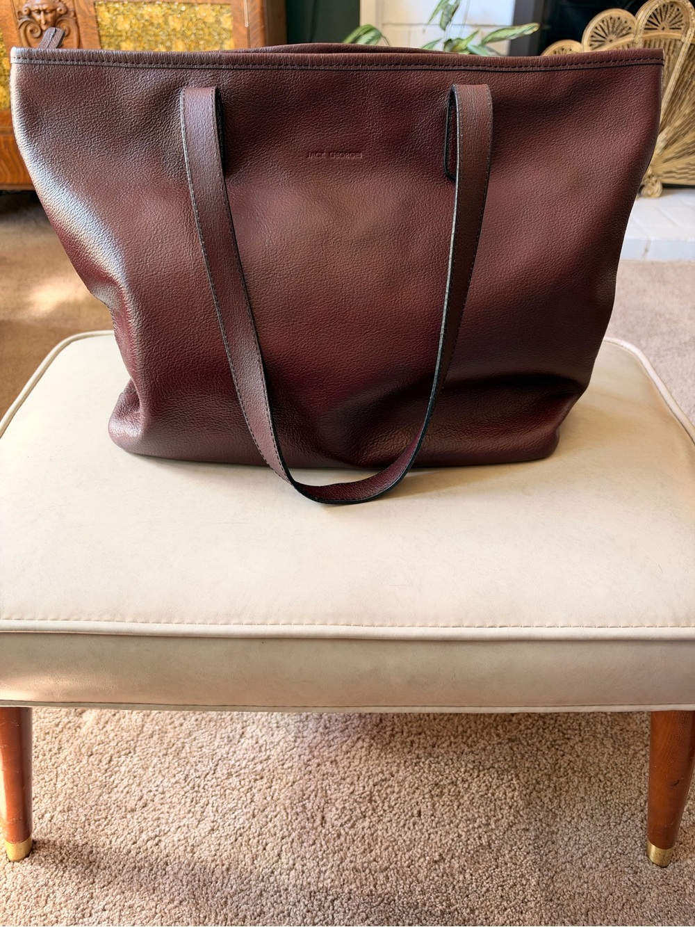 Jack Georges Voyager Shopper Tote Burgundy